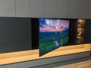 Luxury Modern Design Melamine MDF Wood Wall Mounted Panel Unit <b>Suspended</b> TV Console Stand Cabinet Set for Home Furniture - Product Image 2