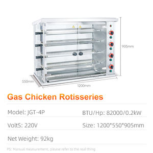 Rôtissoires à <span class=keywords><strong>poulet</strong></span> au <span class=keywords><strong>gaz</strong></span> de haute qualité pour cuisines commerciales avec chauffage uniforme et grande capacité de cuisson - Product Image 3