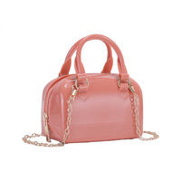 Heiß begehrte Mini-PVC-Tasche in Bonbonfarben mit Kette, niedliche bunte Jelly-Tasche mit Perlen, Federn und Schleife für Mädchen