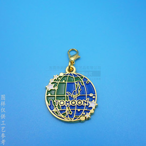 Colgantes Temáticos de Aleación de Zinc Dorados con Diseño de Globo de Dibujos Animados, Broche de Langosta, Adorno para Bolso, Regalo, Accesorio de Moda Unisex - Product Image 2