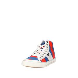 D.A.T.E. Baskets tendance montantes TENDER HIGH-94 pour femme en toile bleue et orange - Product Image 6