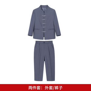 Hanfu ชุดสูทแขนยาวสำหรับเด็กผู้ชายสไตล์จีน<span class=keywords><strong>คอ</strong></span>ตั้งสไตล์ย้อนยุค - Product Image 6
