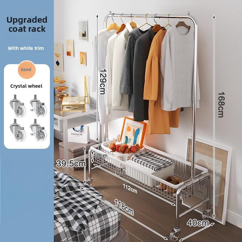 Appendiabiti da 118cm (bordo bianco + ruota di cristallo)