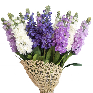 Haute qualité tige unique soie artificielle blanc violet violet <span class=keywords><strong>jacinthe</strong></span> fleur pour la décoration <span class=keywords><strong>de</strong></span> fête <span class=keywords><strong>de</strong></span> mariage maison pièce maîtresse - Product Image 1