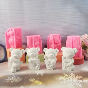 Moules de coulée en résine faits à la main pour bricolage ornements décoratifs Ins Style Silicone petit ours O moules W0321 - Product Image 6