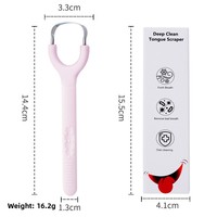 Raspador de Lengua de Acero Inoxidable 304, Herramienta de Cuidado Bucal para Eliminar el Mal Aliento y el Revestimiento Blanco Espeso, Empaquetado en Caja de Color