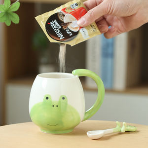 Taza de cerámica de rana creativa, vaso de porcelana con logotipo personalizado, 15oz, <span class=keywords><strong>2023</strong></span> ml, envío en oferta, 450 - Product Image 3