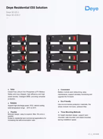 Batterie au lithium Deye basse tension 51.2v 200ah 10.24 kWh SE-G10.2B à usage domestique avec prix de gros