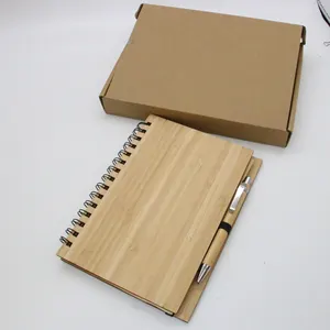 Quaderno in bambù a5 quaderno ecologico con penne in bambù