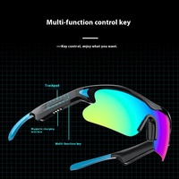 Lunettes Intelligentes Audio Sans Fil pour Lunettes de Soleil Polarisées Anti-Lumière Bleue avec Sangle Réglable Monture TR90 pour le Sport et le Cyclisme