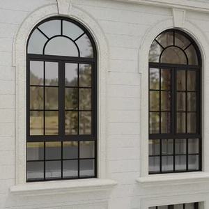 Fenêtre à arche vintage en aluminium à rupture de pont thermique, design grille d'entrée, fenêtre à arche métallique - Product Image 2