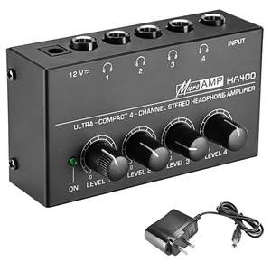 Mamoe HA400 Amplificatore Audio Portatile Professionale per Studio Domestico, Mixer Stereo a 4 Canali per Cuffie, Interfaccia Ricevitore ODE/OEM - Product Image 5