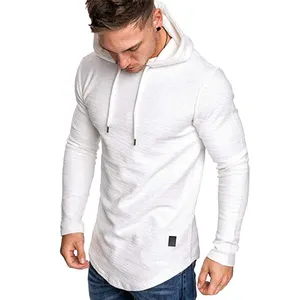 Siyah cuma stok satış Mens moda atletik Hoodies katı renk polar kazak spor Sweatshirt, artı boyutu erkek Hoodies