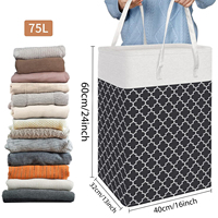 Paniers de rangement pour linge en toile sale pour vêtements à vendre panier à linge pliable rectangle beige avec poignées