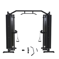 Máquina de Entrenamiento Funcional con Cables Cruzados, Polea Doble Ajustable, Gimnasio en Casa, Entrenamiento de Cuerpo Completo, Barra de Dominadas, Sistema de Fitness y Fuerza