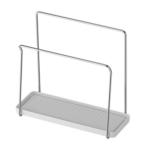 Stainless Steel Kitchen Drain <b>Dish</b> <b>Rack</b> Narrow Countertop Storage Drying <b>Rack</b> Waterproof Non-Folding Double Tier Modern - Product Image 5