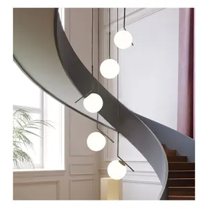 Modern Chandelier Dining indoor lighting living Room Staircase Glass Ball Chandelier luxury Hotel lobby Decorative Pendent