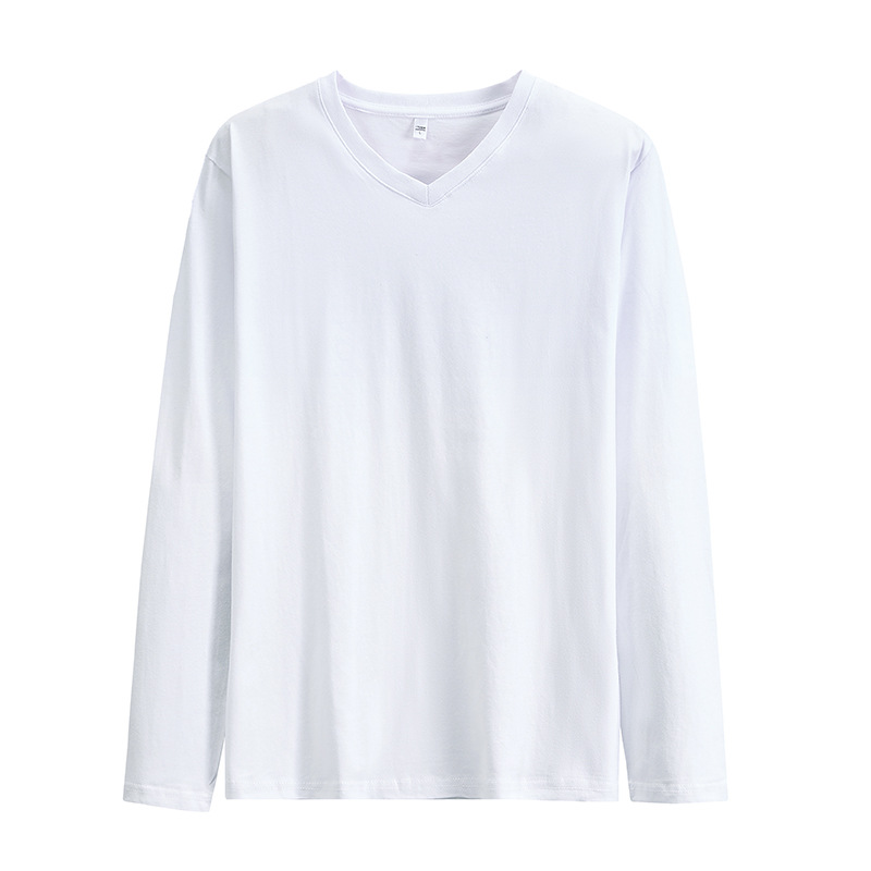 Long sleeve v neck white