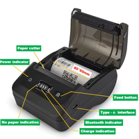 Imprimante d'étiquettes thermiques portable haute vitesse, impression 5 ips pour une exécution efficace des commandes
