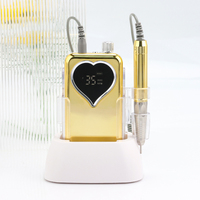 Machine à ongles professionnelle en forme de cœur, 35000 tr/min, couleur dégradée, portable et silencieuse, avec poignée sans balais pour bureau