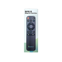 Télécommande BPR1S BOXPUT Bluetooth avec code d'apprentissage, gyroscope, commande vocale pour TV Box, Fire Stick, Air Mouse, 4 boutons, matériau ABS