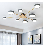 Lustre LED nordique moderne en bois de Style Macaron pour cuisine, chambre à coucher, salon, salle à manger, décoration en fer, décoration de la maison