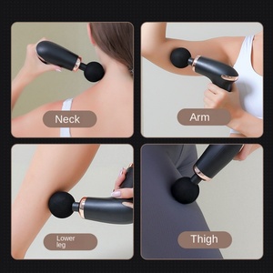 Pistolet de massage Fascia Gun, mini, portable, pour la relaxation musculaire, le massage cervical, fonction musicale, 4 têtes de massage, pour le fitness, produit transfrontalier Amazon - Product Image 4