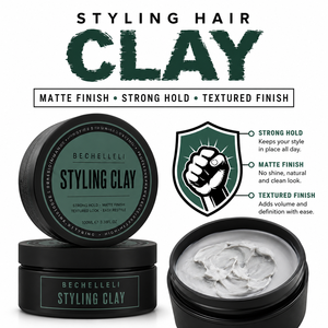 Argilla per Capelli Opaca Personalizzata per Uomo, <span class=keywords><strong>Cera</strong></span> Modellante per Acconciature Maschili, Tenuta Super Forte per 48 Ore, Effetto Voluminoso - Product Image 5