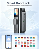 Serrure de porte automatique intelligente Tuya pour la sécurité à domicile, reconnaissance faciale 3D, empreinte digitale, WiFi, interphone vidéo HD, caméra intégrée, serrure électronique