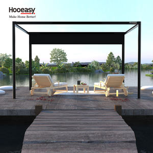 Hoooeasy giardino esterno di lusso Pergola cortile elettrico motorizzato tetto retrattile tenda da sole in alluminio resistenza all'acqua Pavillon - Product Image 1
