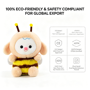 Adorable Peluche de Abeja, Juguete de Peluche de Abeja, Peluche de Abejorro con Alas <span class=keywords><strong>para</strong></span> Niñas, Regalo de Cumpleaños o Festividades - Product Image 4