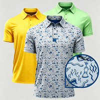Vente en gros Custom Dye Sublimation impression chemise de golf hommes vêtements design golf vêtements marques