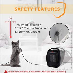 Calentador Eléctrico Portátil 2 en 1 de Alta Potencia con Cerámica PTC, Ventilador de Aire Caliente con Modo de Enfriamiento para Oficina y Hogar en Invierno - Product Image 5