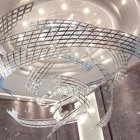 Décoration intérieure, hôtel, villa, escalier, lustre moderne en verre de Murano, luxe, LED, plafonnier