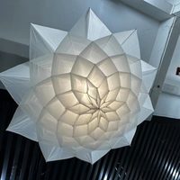 Grande fleur électrique à LED, s'ouvre et se ferme automatiquement, éclairage mécanique cinétique, fleur électrique qui se relève, lustre électrique