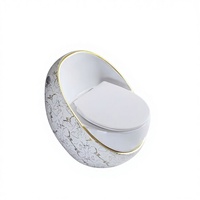 Siège de toilette monobloc en céramique de luxe avec chasse d'eau double, design moderne, à fixation au sol (S-trap) pour hôtels