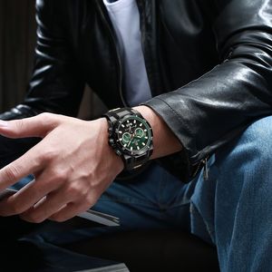Montre homme REWARD RD83008M, étanche, chronographe lumineux, date, bracelet en silicone, quartz. - Product Image 6