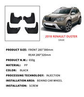 Garde-boue de voiture Bavette Accessoires extérieurs de voiture Bavettes Garde-boue en plastique pour RENAULT DUSTER 2018-2023