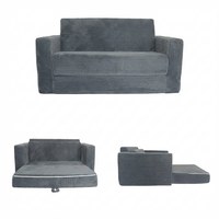 Sofá Cama Plegable Moderno de una Plaza, de Tela, con Espuma Viscoelástica Comprimida al Vacío, sin Estructura, para Sala de Estar, Lectura o Descanso