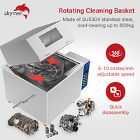 Laveuse de pièces rotative Skymen avec rotation à 360° °   Machine de nettoyage à jet rotatif haute pression, nettoyeur de moteur ultrasonique à pulvérisation rotative