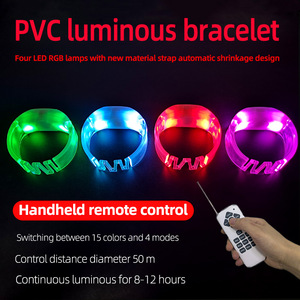 Pulseras Led recargables por USB para eventos Control remoto Dmx Pulsera Led Pulsera iluminada para eventos deportivos - Product Image 5