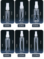 Flacon Pulvérisateur Pompe PET avec Étiquette et Impression de Logo Personnalisé, Brume Fine, 30ml 50ml 60ml 80ml 100ml 120ml 150ml