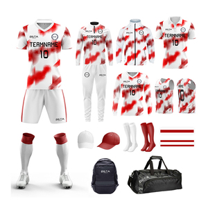 Bộ đồ thể thao bóng đá chất lượng cao, thiết kế logo tùy chỉnh, nhanh khô, bộ quần áo tập luyện, đồng phục bóng đá, bộ đầy đủ - Product Image 4