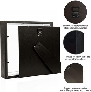 Chất Lượng Cao Tùy Chỉnh Cổ Điển Đen & Trắng Vuông Gỗ Hình Ảnh Khung Bóng Hộp Khung Ảnh - Product Image 4