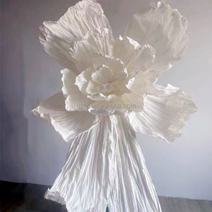 Decoración de flores de papel gigante con soporte para boda graduación Día de San Valentín-Decoración de fondo de fiesta y hogar de larga duración - Product Image 2