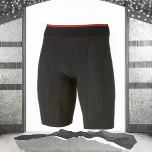 Shorts de compression pour hommes, respirants, séchage rapide, taille élastique, longueur genou, sous-vêtements de sport pour motards - Product Image 3