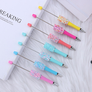 Nouveau Design Cadeau Stylos Populaire DIY Perle Charme Stylo À Bille pour Mariage Anniversaire Coloré Paillettes Style En Gros - Product Image 3