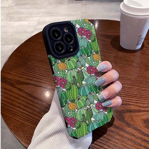 Casing Handphone Lucu Motif Kaktus Kartun Bahan TPU Lembut Kulit Imitasi untuk Iphone Xs 11 12 13 14 15 16 17 18 Pro Max - Product Image 5