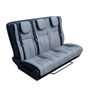 Kits de conversion de fourgonnette en camping-car Rock Roll Bed Ford Transit Sprinter, sièges multifonctionnels 3 places se transformant en lit en cuir - Product Image 1