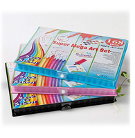 Ensemble de 86 pinceaux pour enfants, outils de dessin lavables, crayons, aquarelles, stylos, papeterie, cadeau
